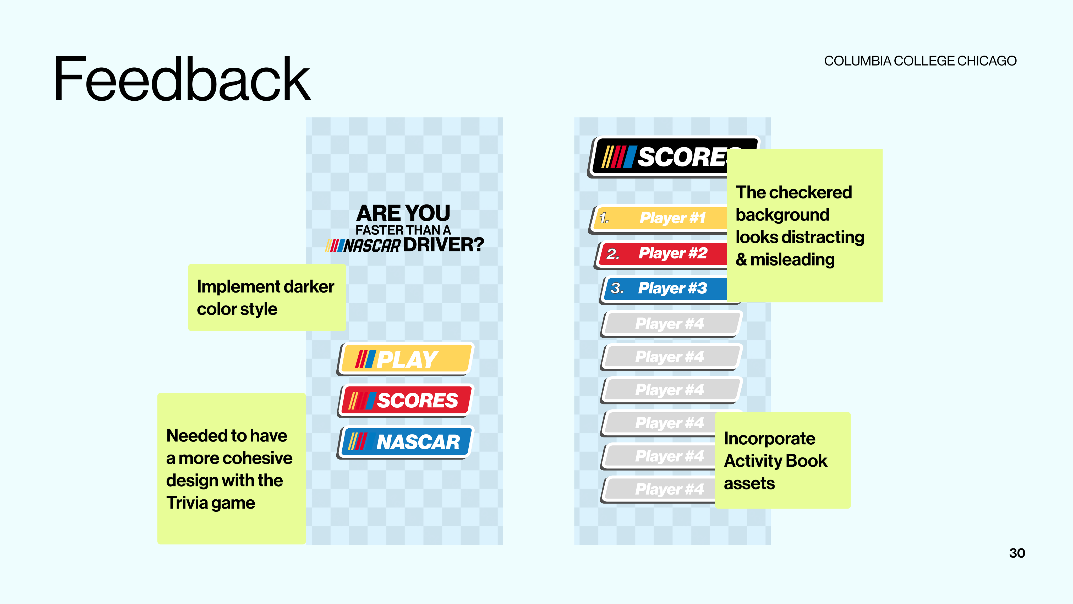 Reaction game screens — 2 of 4