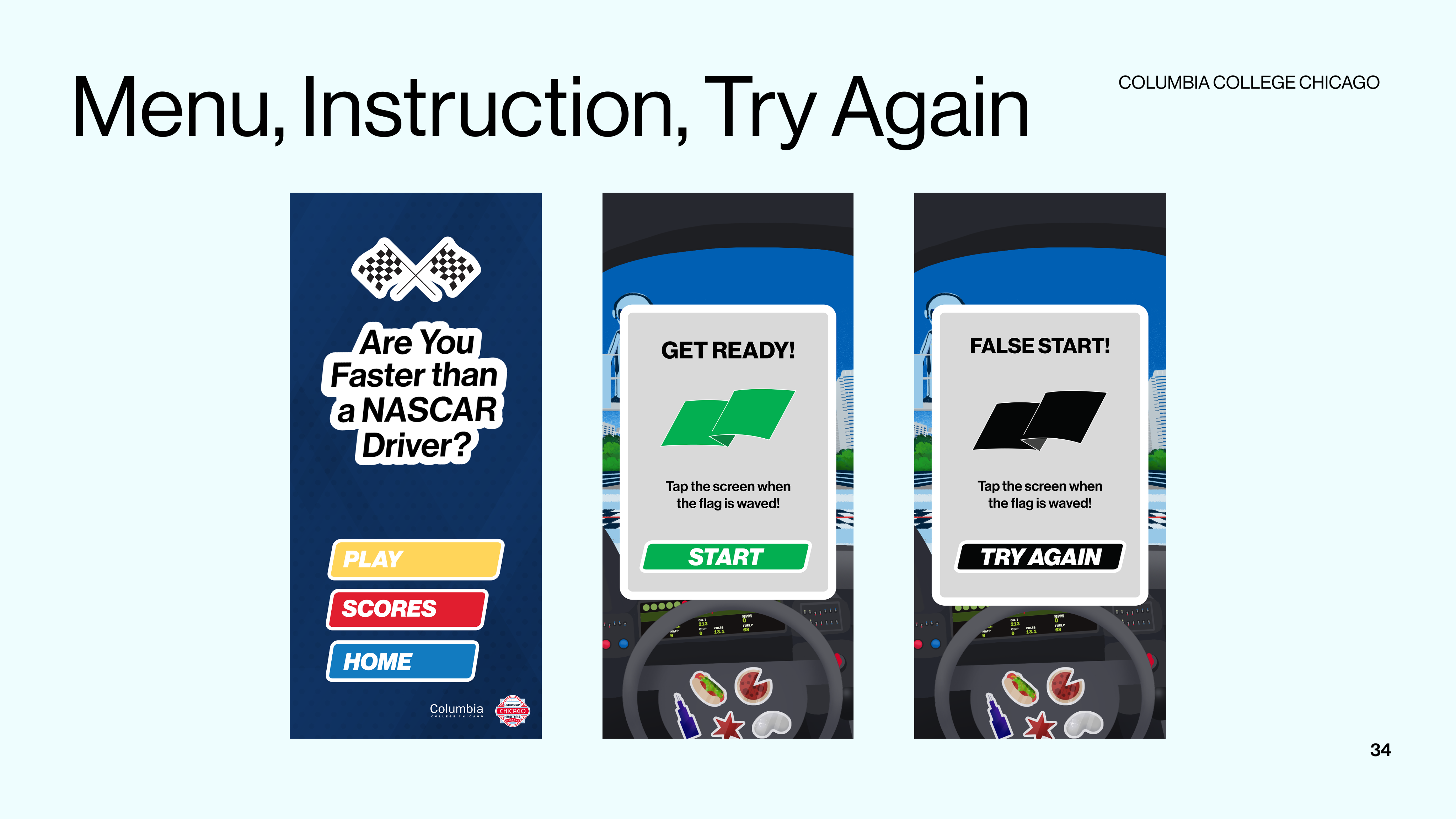 Reaction game screens — 4 of 4